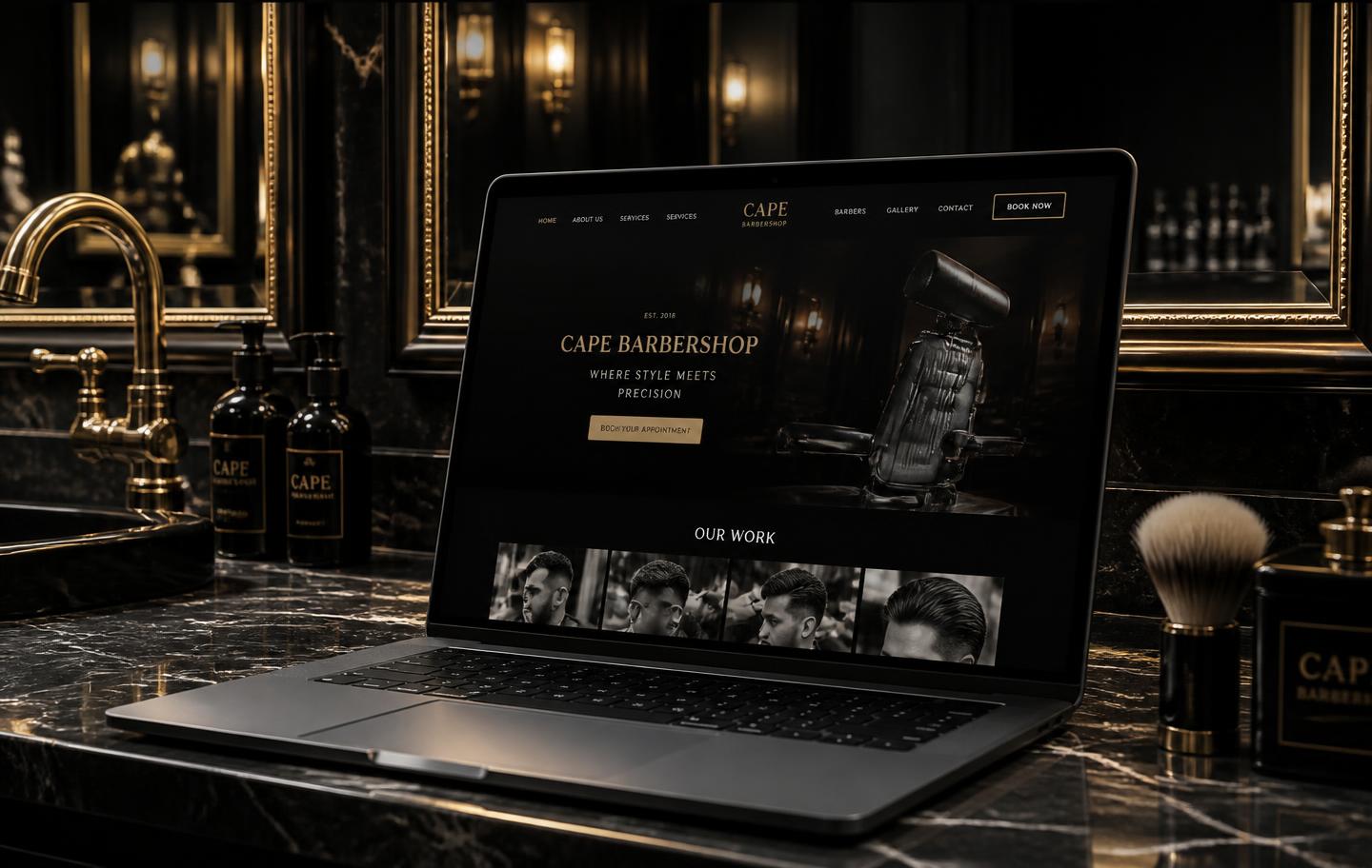 Vorschau der Barbershop & Beauty Demo-Website